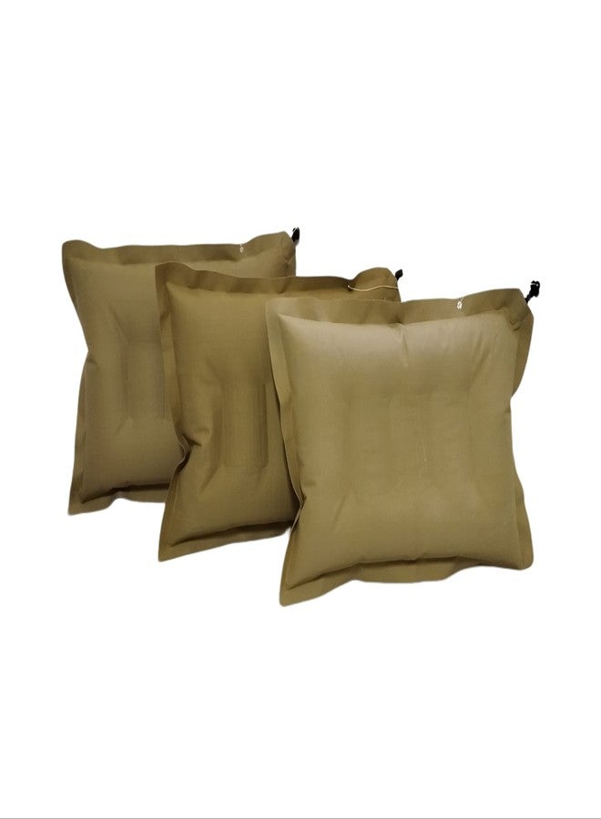 RAV Pack of 3 Cushion Sleeping Bag Backpacking Pillow Soft Comfortable Air Inflatable Travel Pillow Tourist Pillow Sleeping Tourist Pillow(Color- Brown). - Image 1