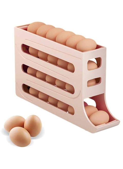 4 Layer Egg Roll Dispenser, 30 Egg Organizer for Refrigerator, Egg Storage Box - Keep Your Eggs Fresh and Organized
