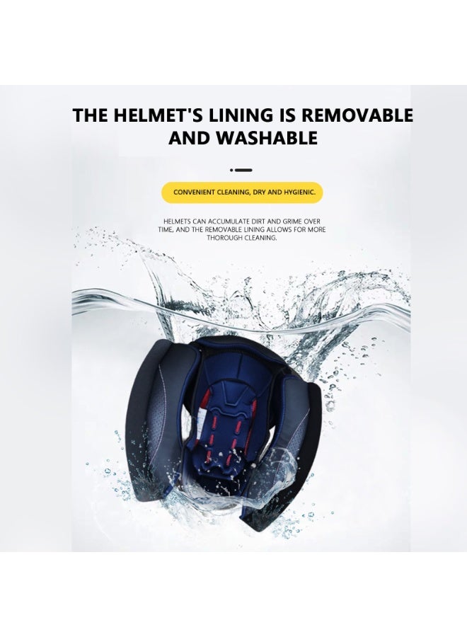 Generic Motorcycle Helmet Full Face Helmet Double Lens Flip Up Helmet With Bluetooth Slot Street Racing Off-Road Motocross ABS Shell Ventilation Cool Rider for Adults（L） - Image 5