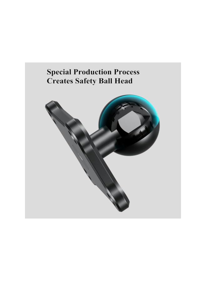 S-TOP 1'' Ball Mount Base, with Aluminum Alloy 4-Hole AMPS Square Plate, Compatible with B Size 1 Inch Ball Double Socket Arm and Bike Motorcycle Phone Holder - Image 3