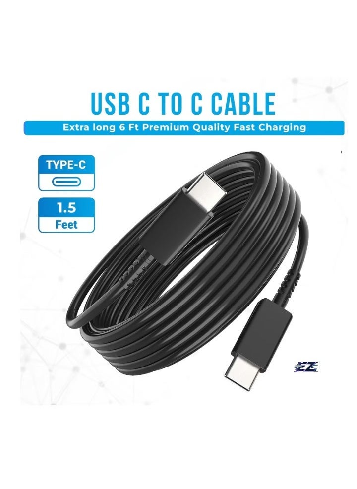 ELTRAZONE Fast Charger for Samsung Galaxy – 45W Charger Head with Charging Cable, Travel Adapter, Super-Fast Charging (UK Plug with USB Type-C Cable), Black - Image 2