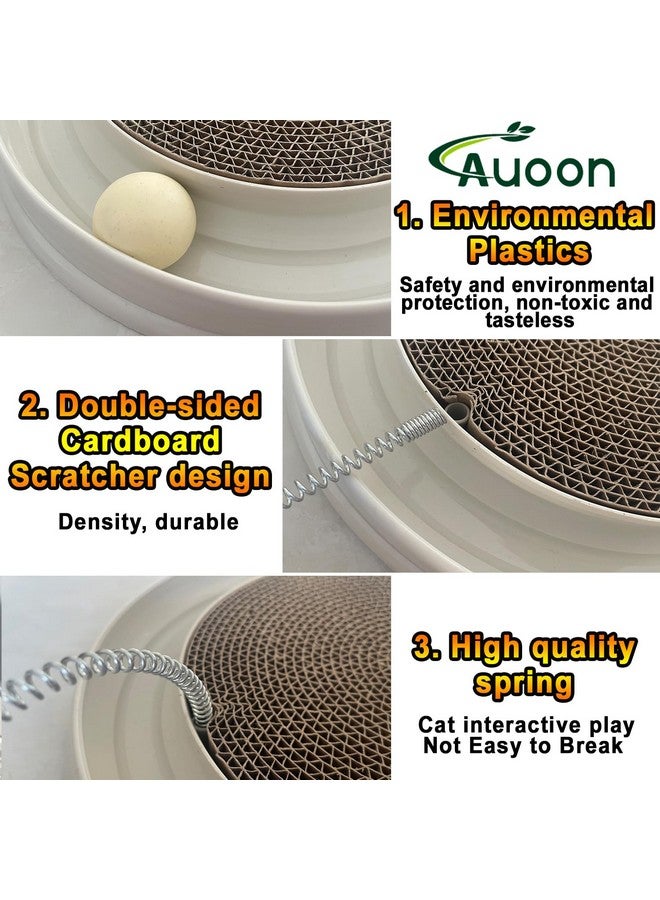 أون AUOON لعبة خدش القطط، وسادة خدش، وسادة خلفية، لعبة فأر تدريب تفاعلية مع كرة (ميلك شيك) - Image 2