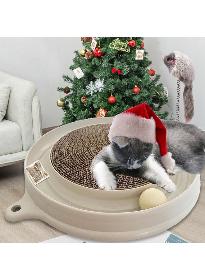 أون AUOON لعبة خدش القطط، وسادة خدش، وسادة خلفية، لعبة فأر تدريب تفاعلية مع كرة (ميلك شيك) - Image 1