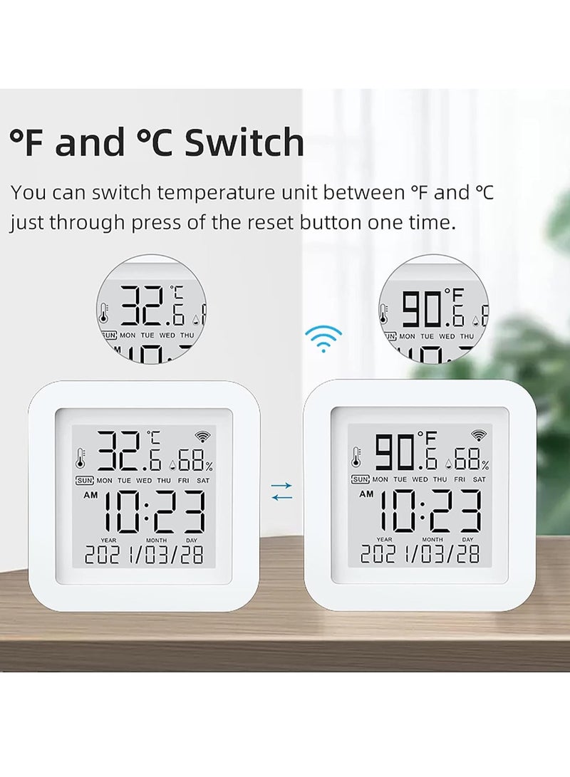 WiFi Temperature Humidity Monitor Wireless Temperature Humidity Sensor With APP Alert Digital Thermometer Hygrometer For Home Pet Garage Wine Cellar Greenhouse - Image 3