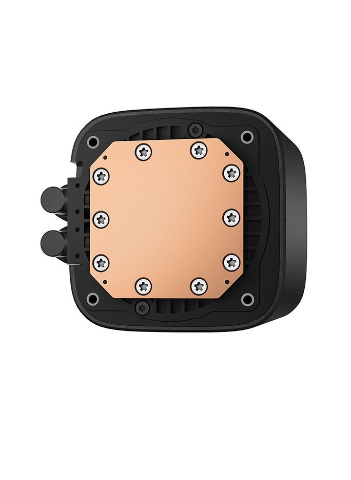 ديب كول مبرد وحدة المعالجة المركزية السائل LE240 V2، مشعاع ألومنيوم 240 مم، مراوح محملة هيدروليكيًا 120 مم، إضاءة LED RGB قابلة للتوجيه، أنبوب 410 مم، سرعة مضخة 2500-3400 دورة في الدقيقة، موصل PWM رباعي الدبابيس، تقنية مانعة للتسرب، متوافق مع Intel LGA 1700/1200/1151 وAMD AM5/AM4، أسود | R-LE240-BKAMMC-G-2  - Image 3