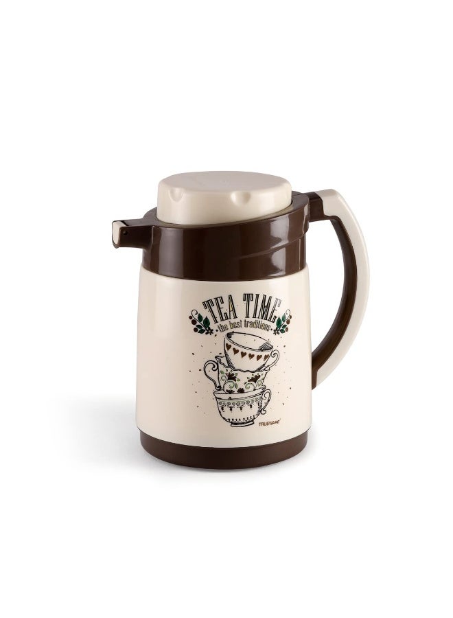 Trueware Ruff Tuff 800 Insulated Flask - 750 Ml | Insulated Tea Pot Kettle Thermos Water Jug | Hot & Cold | Leak-Proof Lid | Thermoware | Food Grade Plastic | Lightweight BPA-Free | Wide Mouth Design | Ideal for Office, Travel - Image 1