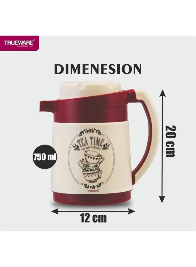 Trueware Ruff Tuff 800 Insulated Flask - 750 Ml | Insulated Tea Pot Kettle Thermos Water Jug | Hot & Cold | Leak-Proof Lid | Thermoware | Food Grade Plastic | Lightweight BPA-Free | Wide Mouth Design | Ideal for Office, Travel - Image 2