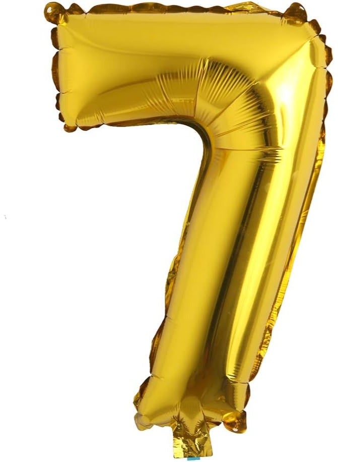 ITALO Number 7 Foil Balloon, 16-Inch Size, Gold