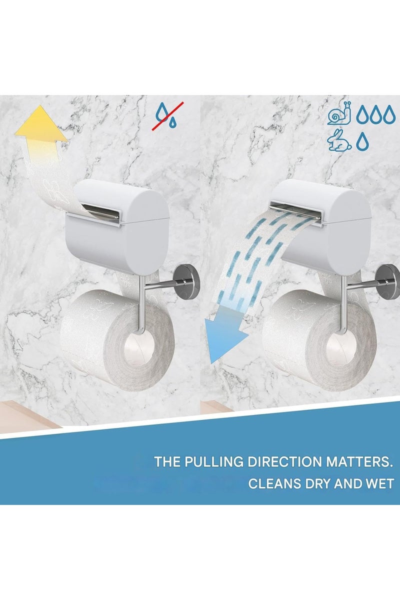 بلان A حامل ورق تواليت مع خاصية الترطيب الذكي – نظام تحويل ورق التواليت العادي إلى مناديل مبللة بالماء فقط، بدون عطور أو مواد حافظة، لراحة ونظافة مثالية بعد كل استخدام - Image 4