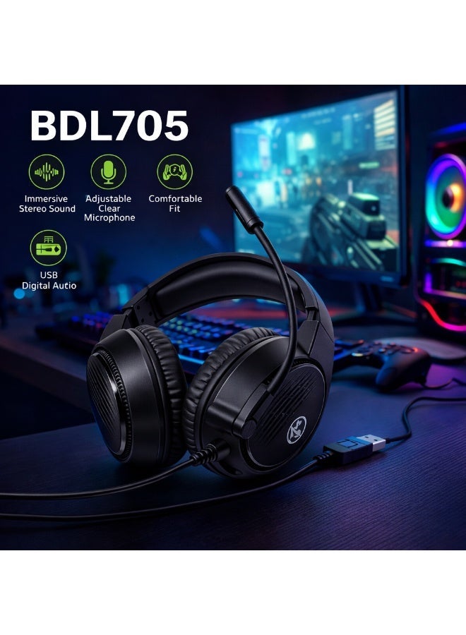 BDL705 USB Gaming Headset - Image 1