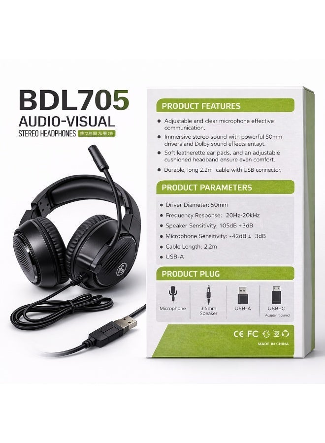 BDL705 USB Gaming Headset - Image 2