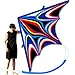 SGftre Delta Kite for Kids AdultsExtremely Easy to Fly for BeginnersKites for Beach Trip Park Family Outdoor Activities Large Power TriancleBlue Extra Large - Image 3