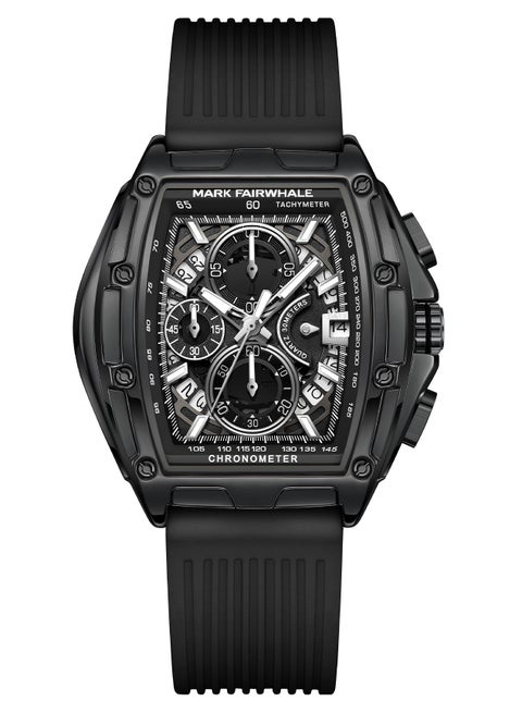 Men's Watch, Quartz, Luxury Waterproof Resin Strap, Sports Watch, Men's Waterproof Watch, Men's Black Watch, Men's Watch, Chronograph, Men's