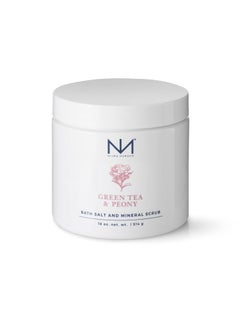 Niven Morgan Niven Morgan Green Tea  Peony Dead Sea  Epsom Soak Bath Salt and Spa Mineral Scrub 18 oz 