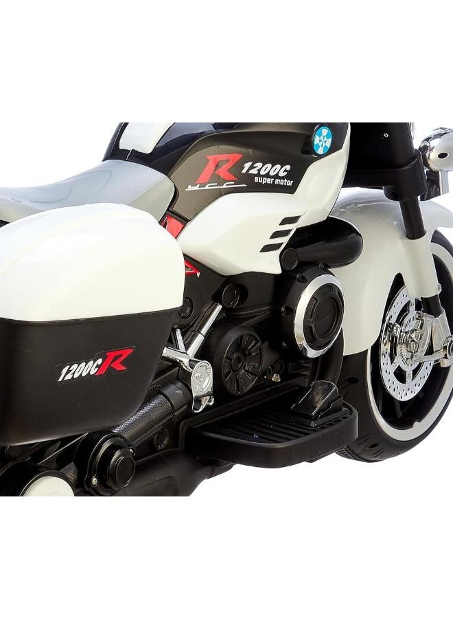 Dream Land Squeaker Electric Motorcycle Rides on for Kids - White - 2188-2 - Image 4