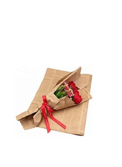 MARKQ Newspaper Wrapping Paper 50 x 70 Kraft Paper Sheets for Gifts Packaging Flower Bouquet Art and Crafts - 40 Sheets - 80 GSM  - Image 1