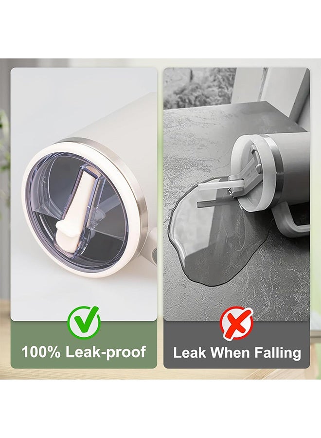 إم إكس إن 3 PCS تمبلر قلب القش Lid, إعادة الاستخدام تمبلر Cove, 40 OZ تمبلر قلب القش Lid مقاوم للانسكاب استبدال القش - Image 4