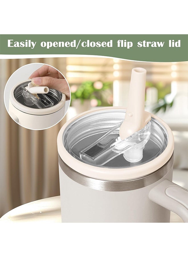 إم إكس إن 3 PCS تمبلر قلب القش Lid, إعادة الاستخدام تمبلر Cove, 40 OZ تمبلر قلب القش Lid مقاوم للانسكاب استبدال القش - Image 3