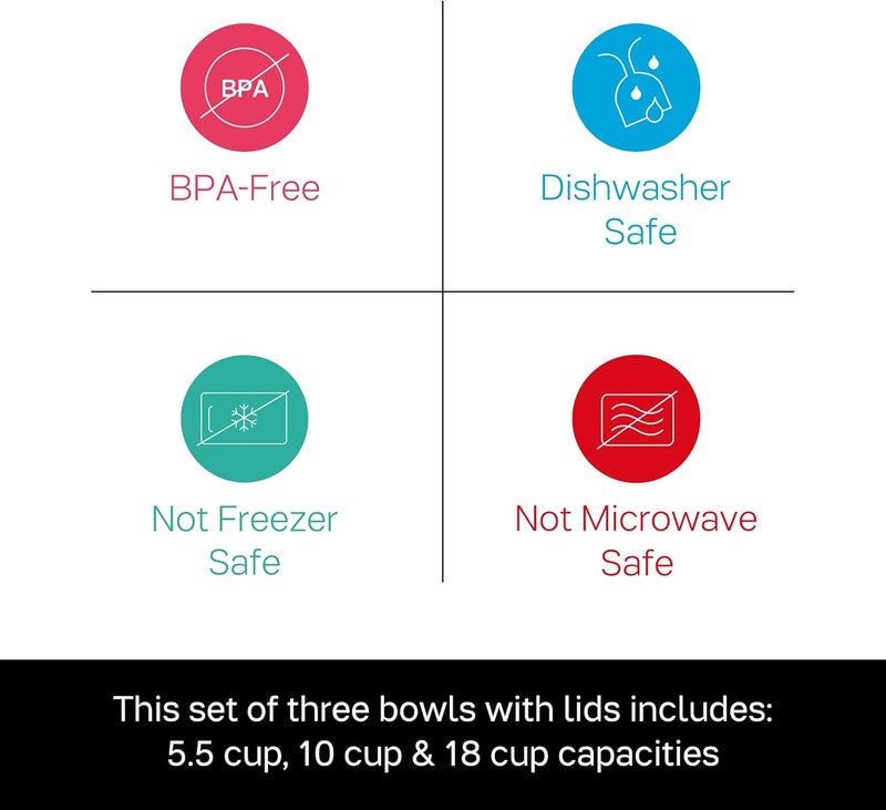 Tupperware Brand Impressions 6Piece Classic Bowl Set 3 Bowls  3 Lids  Dishwasher Safe  BPA Free  Airtight LeakProof Food Storage Containers for Fridge  Pantry - Image 4