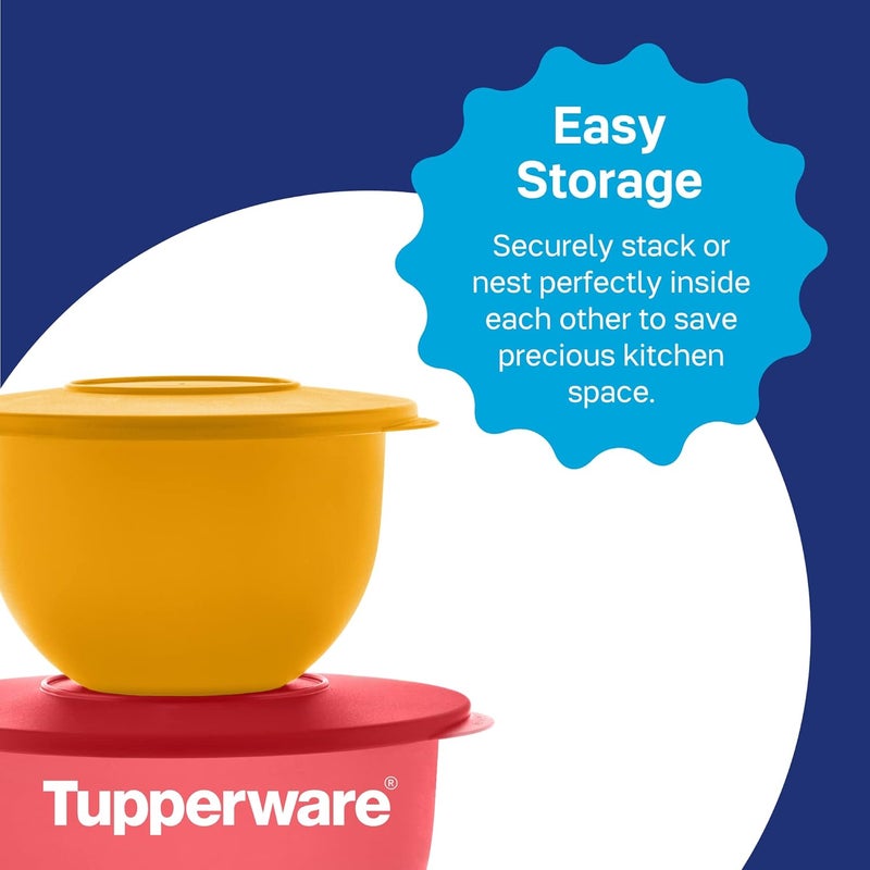 Tupperware Brand Impressions 6Piece Classic Bowl Set 3 Bowls  3 Lids  Dishwasher Safe  BPA Free  Airtight LeakProof Food Storage Containers for Fridge  Pantry - Image 5