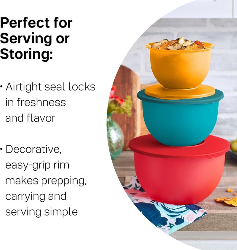 Tupperware Brand Impressions 6Piece Classic Bowl Set 3 Bowls  3 Lids  Dishwasher Safe  BPA Free  Airtight LeakProof Food Storage Containers for Fridge  Pantry - Image 3