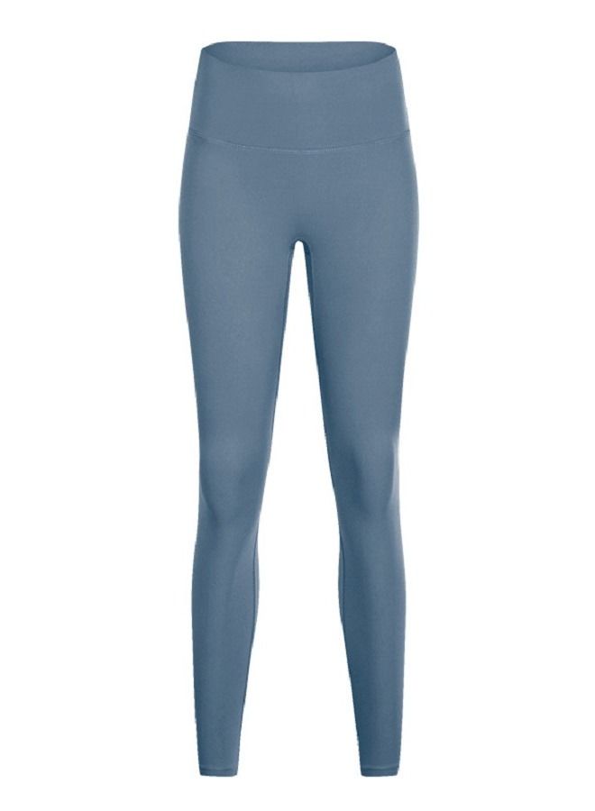 Loquat Solid Stretch Yoga Long Pants Blue  - Image 1