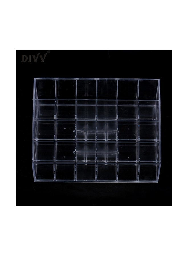 نيبمينينت 24-Grid Acrylic Makeup Organizer Storage Box Clear - Image 3