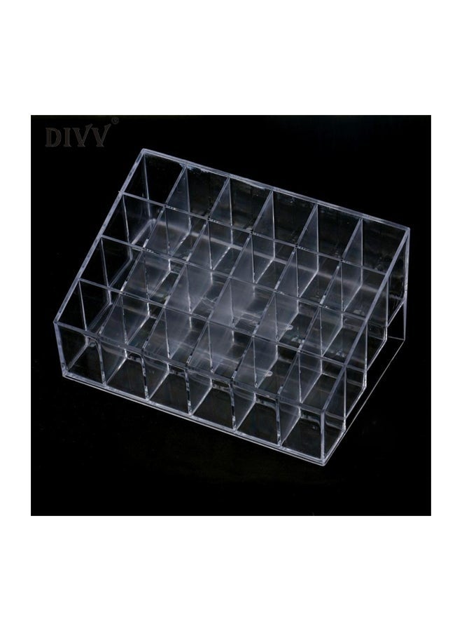 نيبمينينت 24-Grid Acrylic Makeup Organizer Storage Box Clear - Image 2