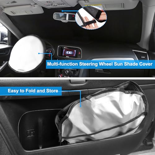 LHFLIVE Windshield Sun Shade Front Window Sunshade Fit for Toyota RAV4 RAV-4 2019-2024 2025 Accessories Auto Interior Sun Visor Heat Protection - Image 3