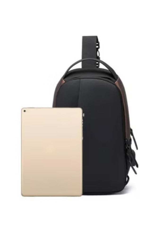 REBENUO Men's Chest Bag Waterproof Anti-Theft Travel Shoulder Bag for Men USB Charging High Capacity Crossbody Bag Model 88060 - Image 4