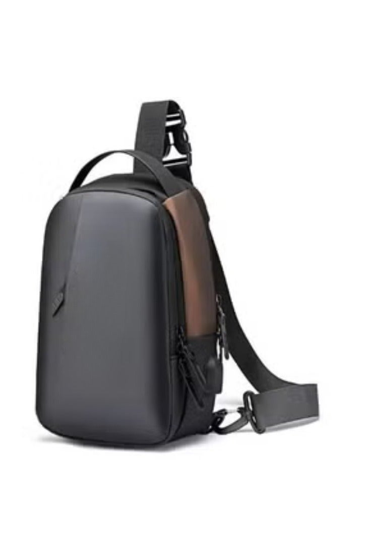 REBENUO Men's Chest Bag Waterproof Anti-Theft Travel Shoulder Bag for Men USB Charging High Capacity Crossbody Bag Model 88060 - Image 1