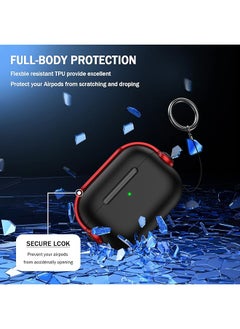 erorex ARfun TPU Case Cover for Apple AirPods Pro Black Red  - Image 5