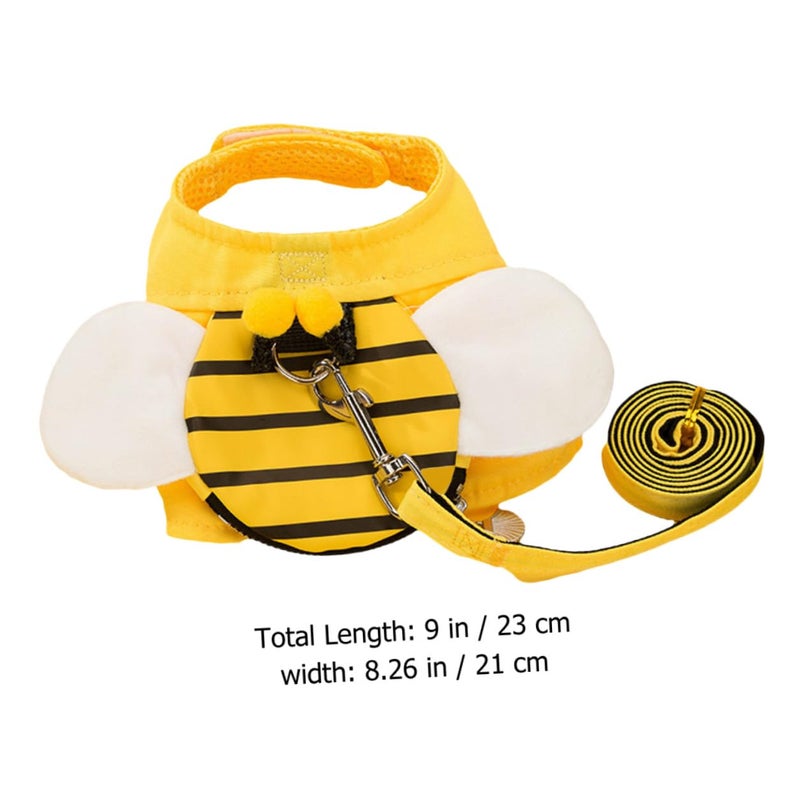 Medium Dog Mesh Vest Harness and Leash Set Breathable with Zipper Wings for Outdoor Use - Image 3
