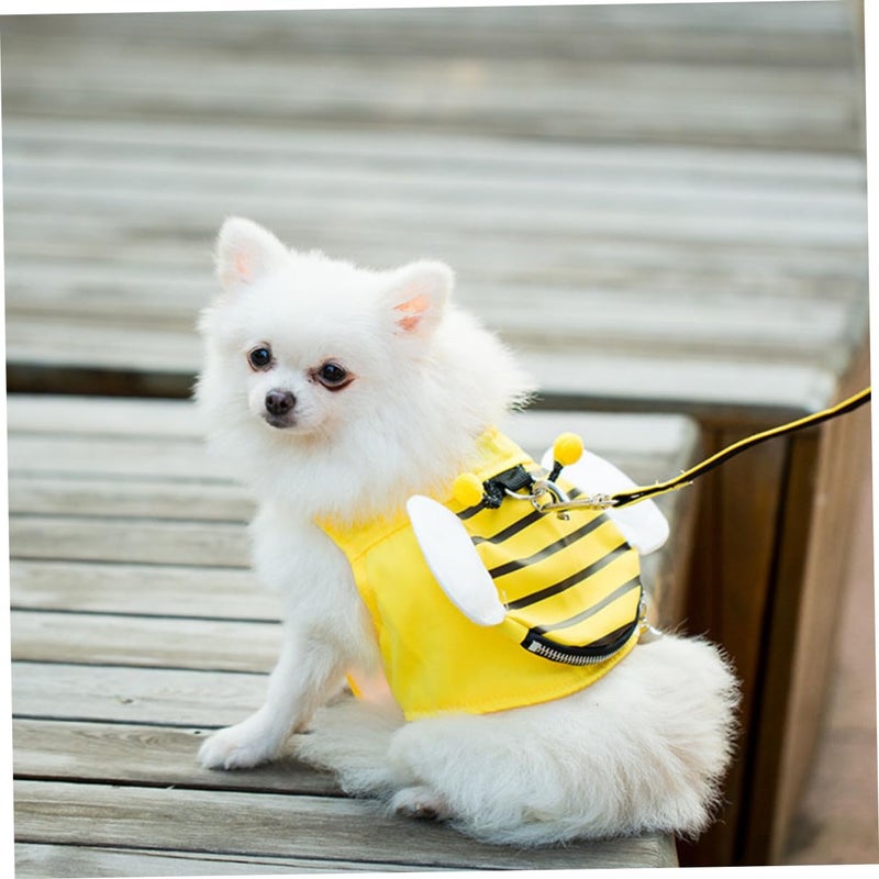 Medium Dog Mesh Vest Harness and Leash Set Breathable with Zipper Wings for Outdoor Use - Image 4