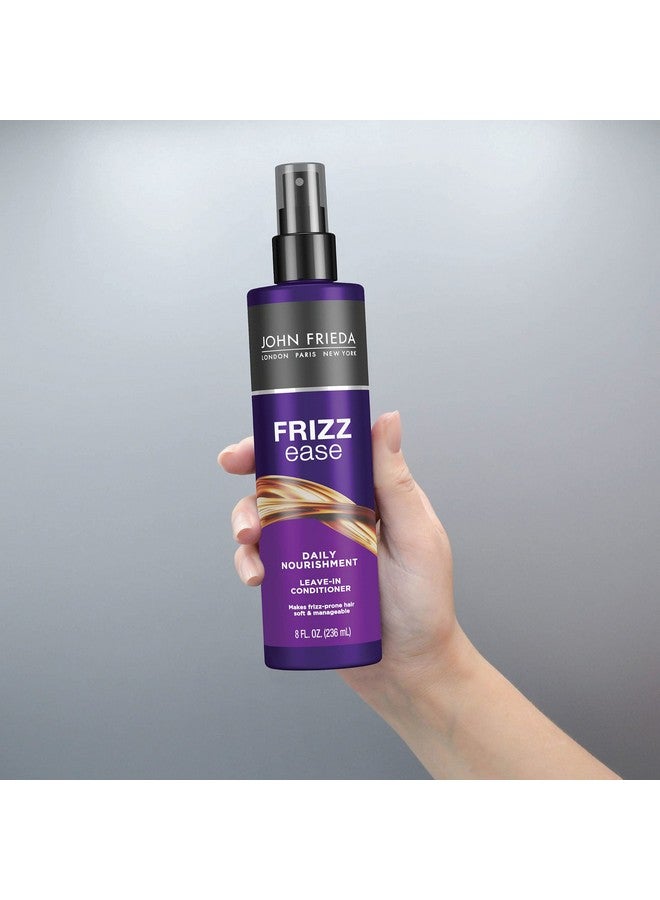 John Frieda Frizz Ease Nourishing Anti Frizz Leave-in Conditioner and Heat Protectant for Frizz-prone Hair, Moisturizes and Renews Shine, with Vitamin A, C, and E, 8 oz (2 Pack) - Image 4