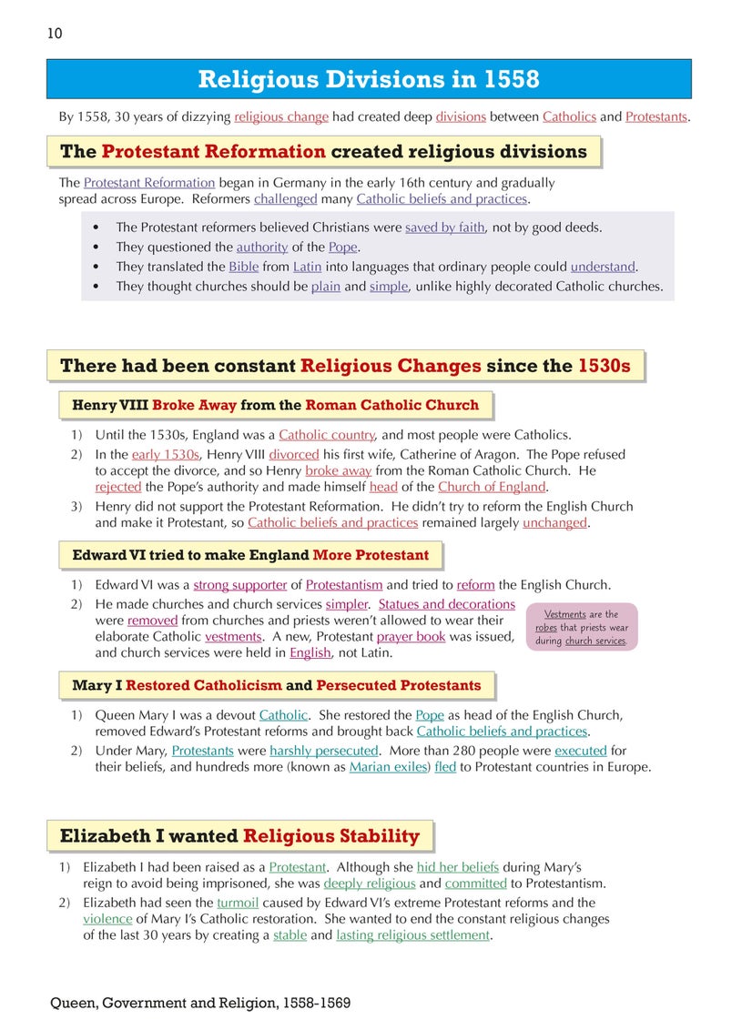 null - GCSE History Edexcel Topic Revision Guide - Early Elizabethan England, 1558-1588 - Image 1