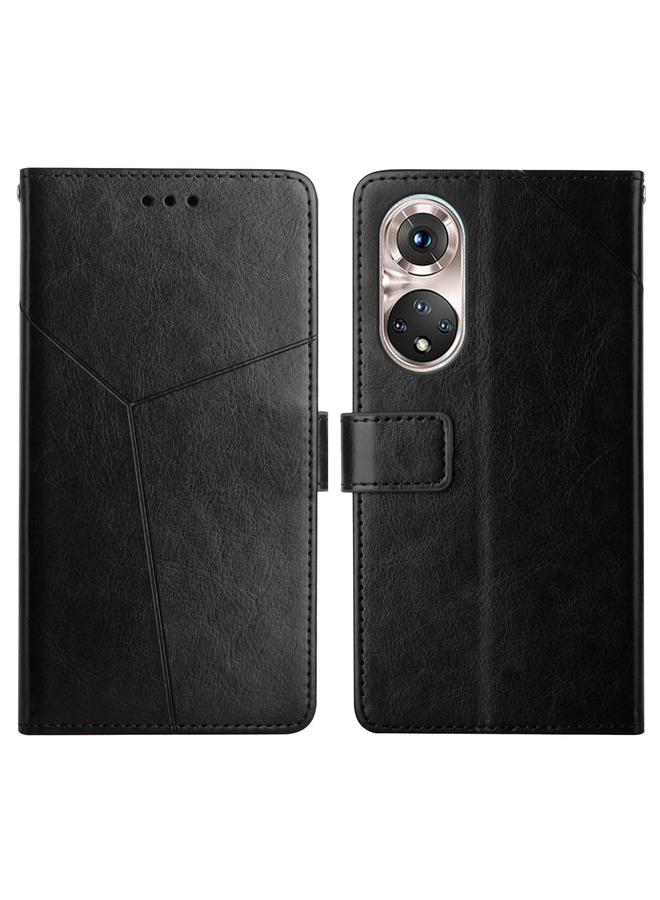 Zaboon Case For Huawei P50 Pro Y Stitching Horizontal Flip Leather Phone Case with Holder & Card Slots & Wallet & Photo Frame - Image 1