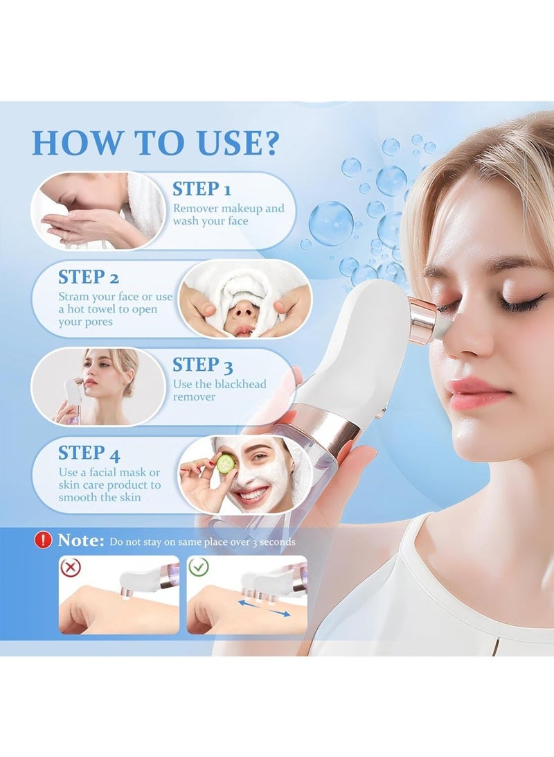 مزيل الرؤوس السوداء، منظف المسام والوجه، أداة تنظيف بالضوء الأزرق قابلة لإعادة الشحن عبر USB مع 3 أوضاع و6 مجسات، - Image 5