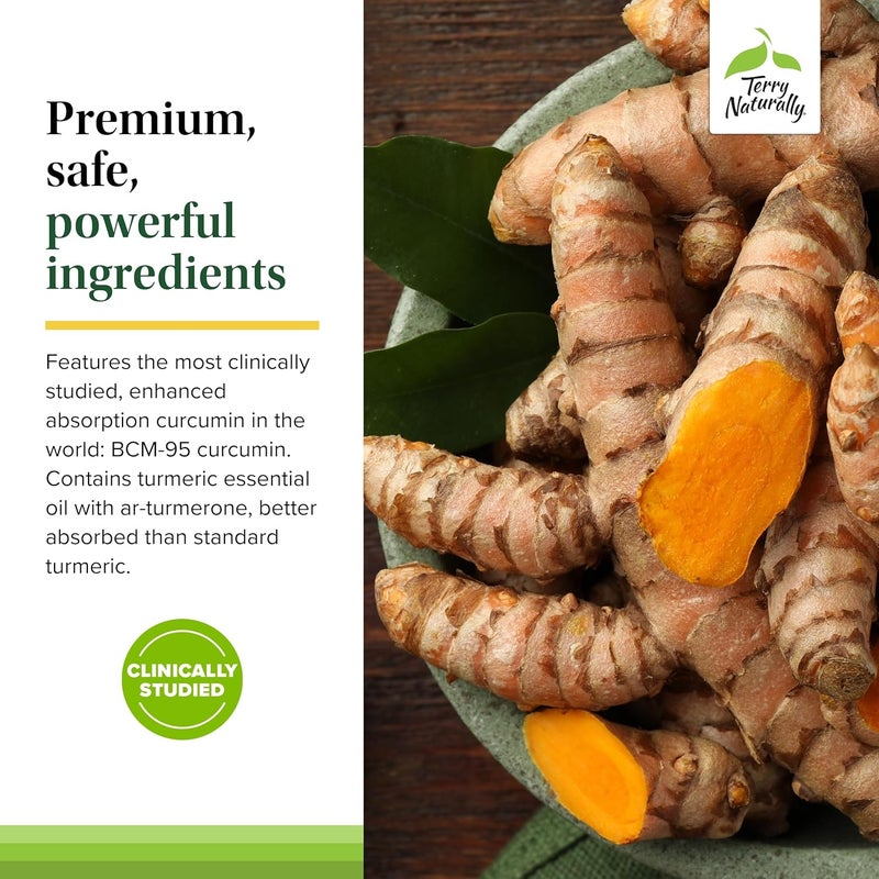 Terry Naturally Curamin Extra Strength  Curcumin  Boswellia Supplement for Healthy Circulation Support  Turmeric Supplement to Support Joints Muscle Health  Endorphin Production  60 Tablets - Image 5