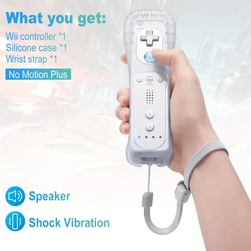 جهاز التحكم الأبيض المستقيم ونونشوك لجهاز Wii وWii U مع غطاء حماية وسوار معصم - Image 4