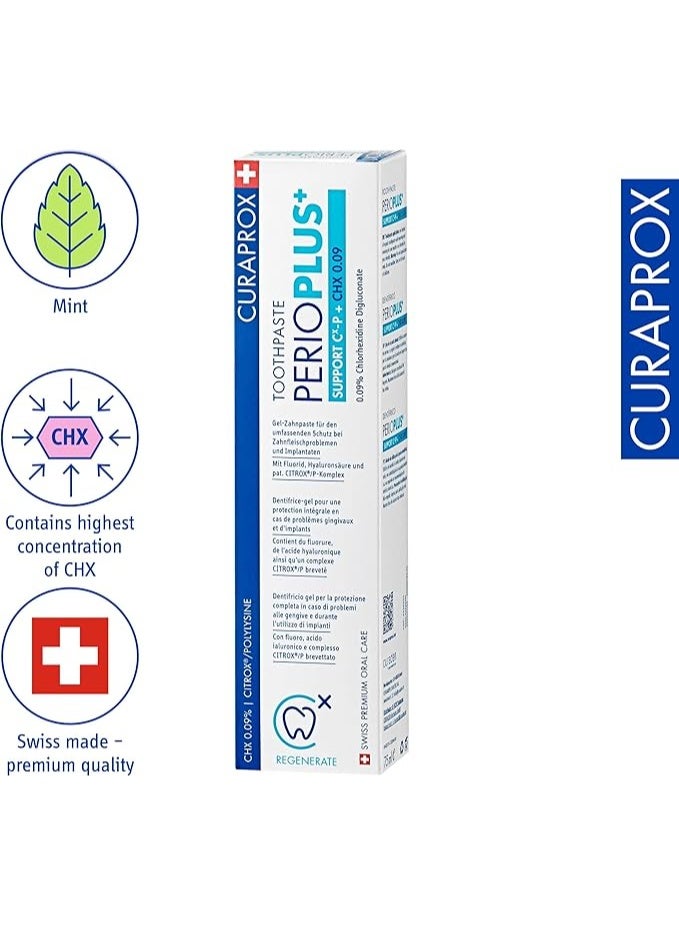 Curaprox Brio Plus Toothpaste 0.09% – Gentle Oral Care – 75ml - Image 2