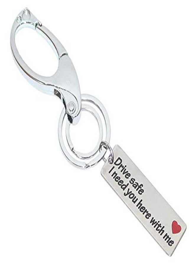 أورا سلسلة مفاتيح AURA أحادية الجانب مستوردة HYS02 Drive Safe Hook محفورة من الفولاذ المقاوم للصدأ، هدية مثالية للزوج، الأب، الأم، الزوجة، الرجال، والنساء - Image 3