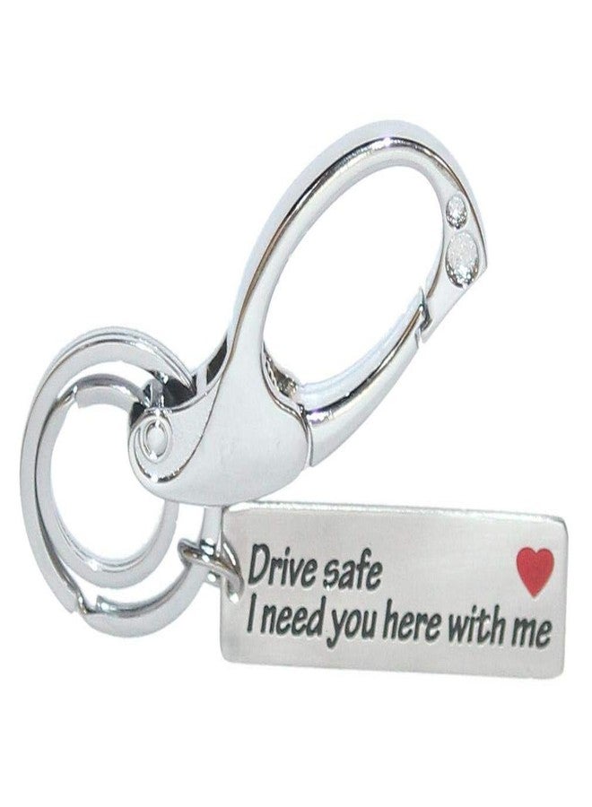 أورا سلسلة مفاتيح AURA أحادية الجانب مستوردة HYS02 Drive Safe Hook محفورة من الفولاذ المقاوم للصدأ، هدية مثالية للزوج، الأب، الأم، الزوجة، الرجال، والنساء - Image 2