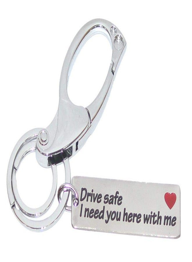 أورا سلسلة مفاتيح AURA أحادية الجانب مستوردة HYS02 Drive Safe Hook محفورة من الفولاذ المقاوم للصدأ، هدية مثالية للزوج، الأب، الأم، الزوجة، الرجال، والنساء - Image 5