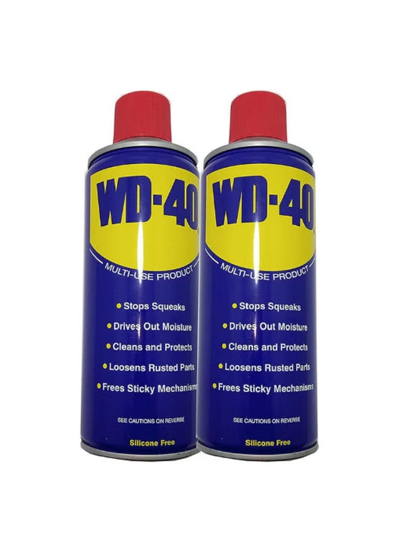 Two-piece multi-use lubricating oil spray