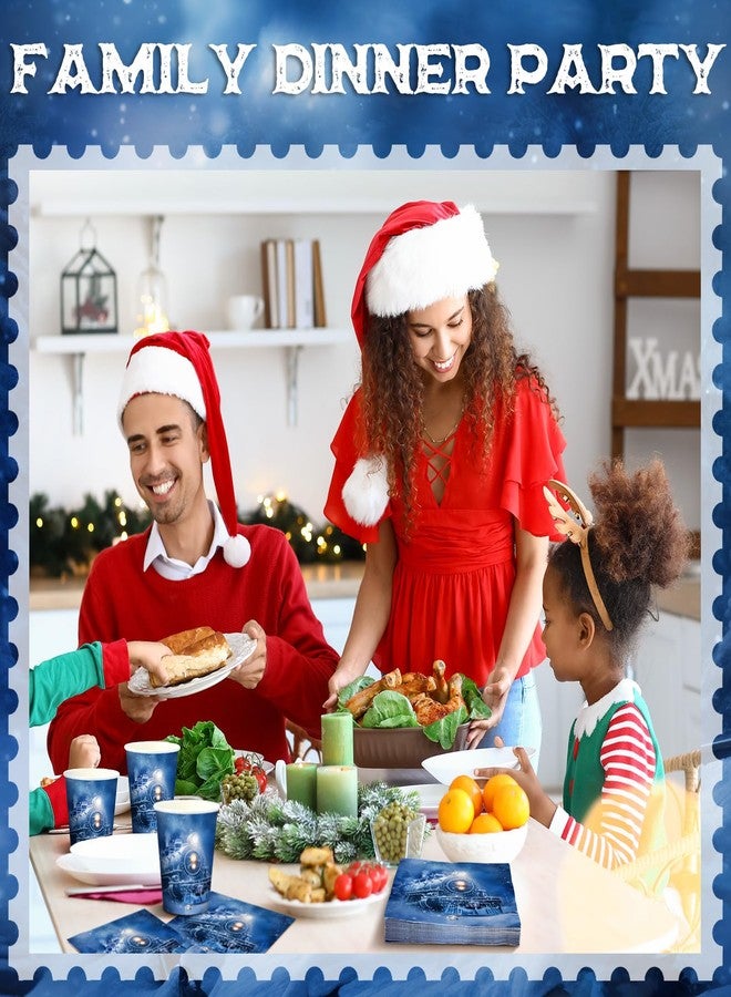 Blushtier 100 Pack Christmas Trains Napkins Decoration for Polar Party Disposable Polar Paper Napkins Bulk Train Party Decorations Tableware Supplies (6.5 Inch) - Image 5