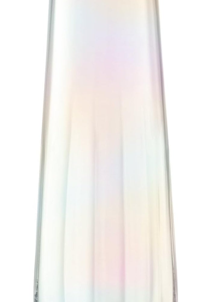LSA Mother of Pearl Glass Vase Cylindrical with Pink & White Color Elegant Design, (H36cm x W11cm) - Image 2