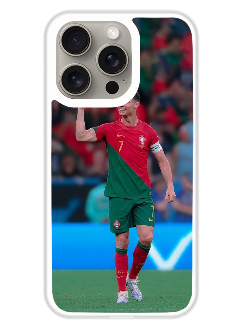 Theodor Protective Case Cover For APPLE IPHONE 15 Pro Max Ronaldo 4 (White Bumper) - Image 1