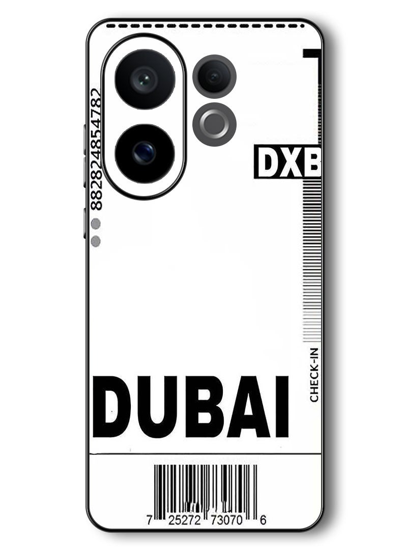 Theodor Case Compatible with Vivo V60 6.77 Inch Protection Shockproof Bumper Cover DXB Boarding pass - Image 1