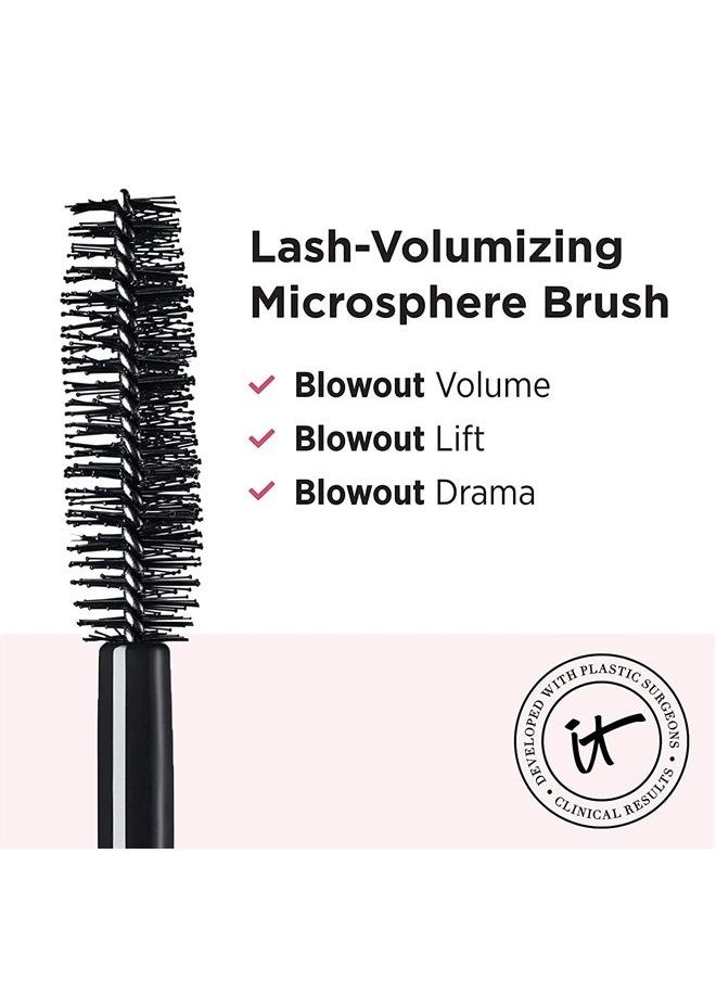 IT COSMETICS - Lash Blowout Mascara, Black - Lifts, Volumizes & Separates Lashes - Unique Wand Developed with Drybar - Contains Biotin - 0.24 fl oz - Image 1